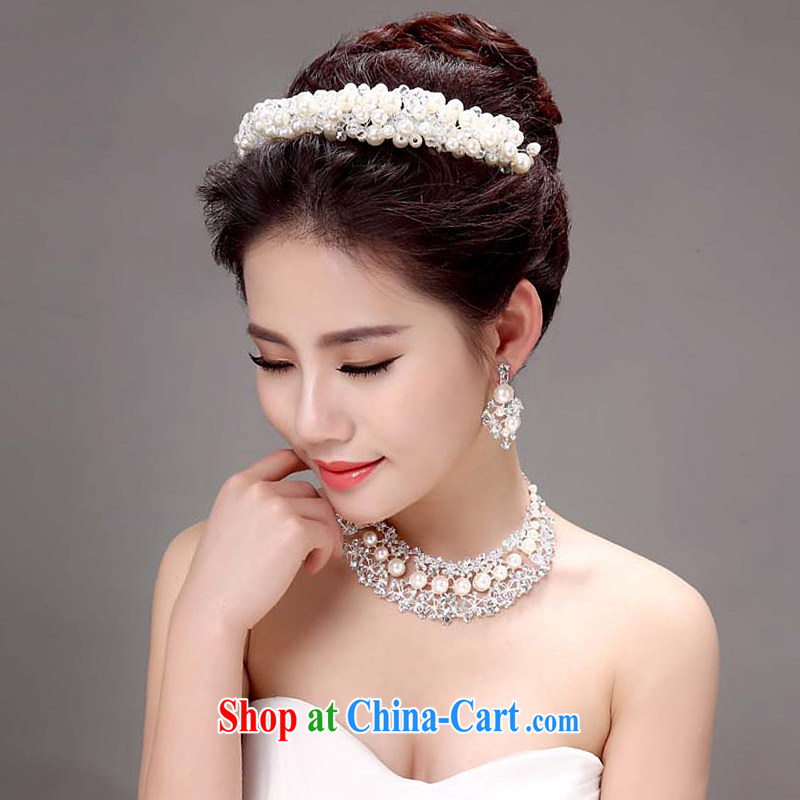Ferrara 2015 bridal head-dress wedding jewelry accessories necklace earrings Pearl and flower Kit stylish wedding dresses wedding jewelry and ornaments necklaces earrings kit, Ferrara bridal suite (FELALA), shopping on the Internet