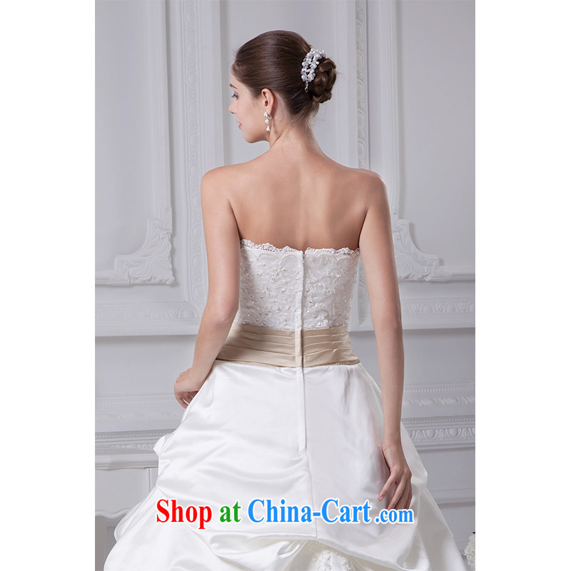 The beautiful yarn 2015 new erase chest small tail bubble wedding beauty lace graphics thin plain manual staple Pearl strap wedding dresses factory direct custom package mail white can be customized, beautiful yarn (nameilisha), shopping on the Internet