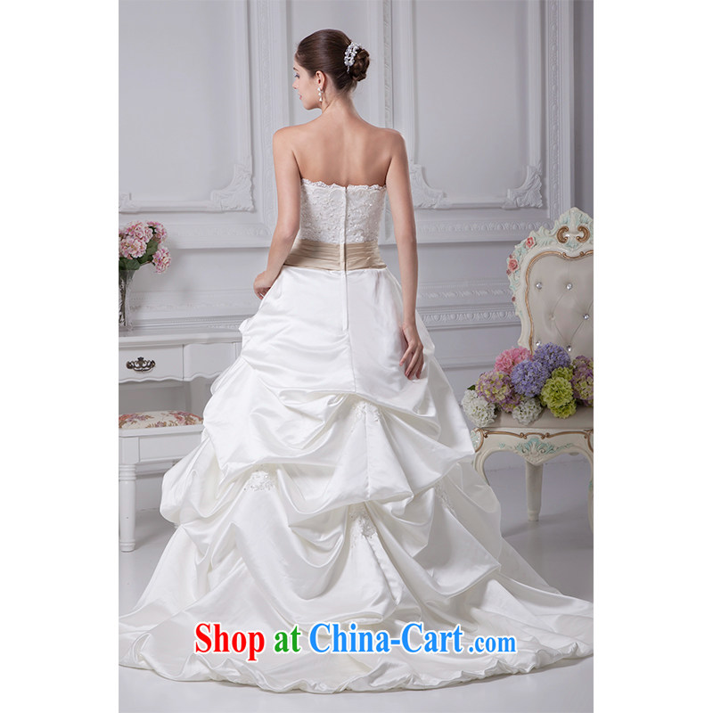 The beautiful yarn 2015 new erase chest small tail bubble wedding beauty lace graphics thin plain manual staple Pearl strap wedding dresses factory direct custom package mail white can be customized, beautiful yarn (nameilisha), shopping on the Internet