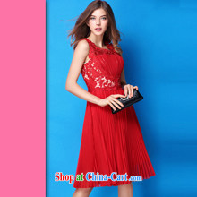 The poetry shadow summer new Openwork embroidery beads staples high waist 100 hem dresses marriage small red dress uniform toast girl skirt red XL pictures, price, brand platters! Elections are good character, the national distribution, so why buy now enjoy more preferential! Health