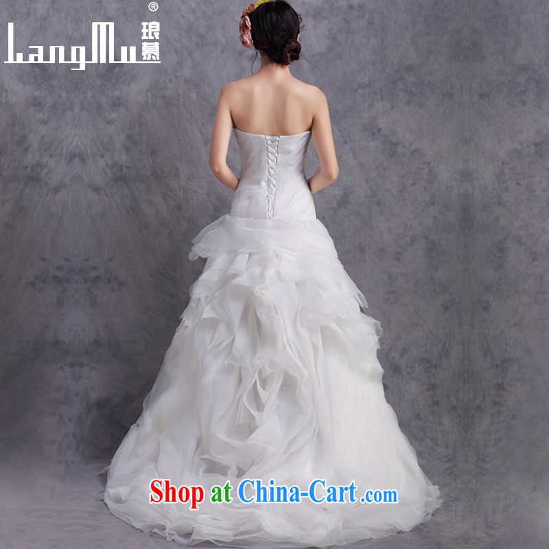 In Luang Prabang in 2015 of new Korean version Mary Magdalene bride chest strap wedding dresses beauty graphics thin crowsfoot wedding custom white advanced customization, Luang Prabang, and shopping on the Internet