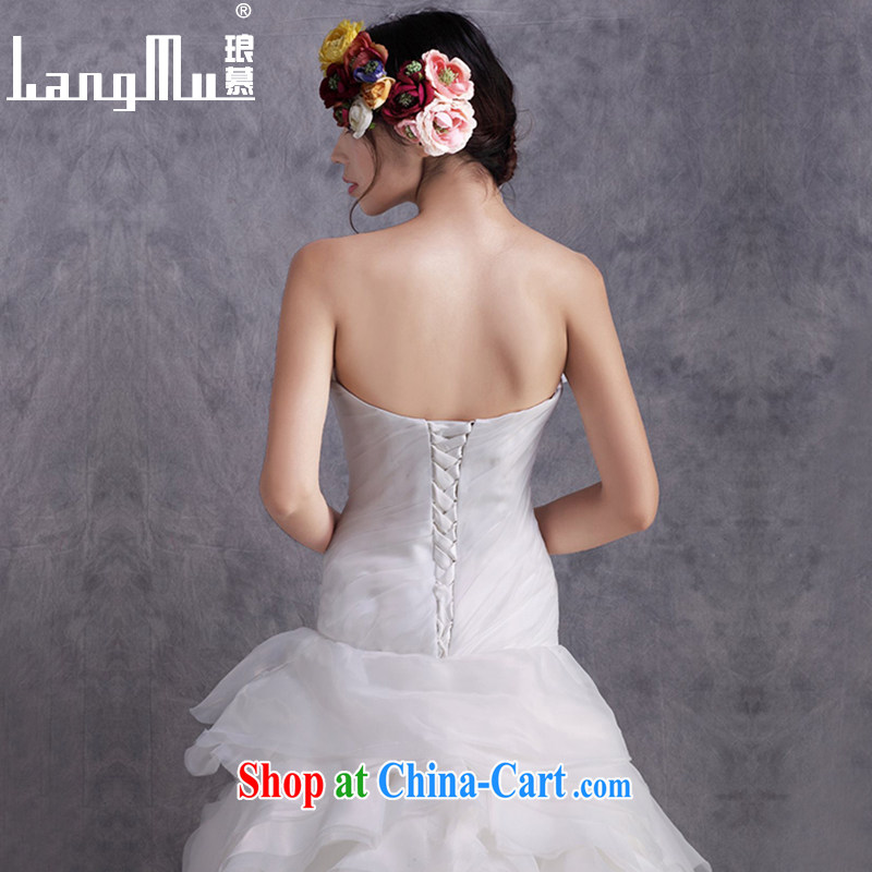 In Luang Prabang in 2015 of new Korean version Mary Magdalene bride chest strap wedding dresses beauty graphics thin crowsfoot wedding custom white advanced customization, Luang Prabang, and shopping on the Internet