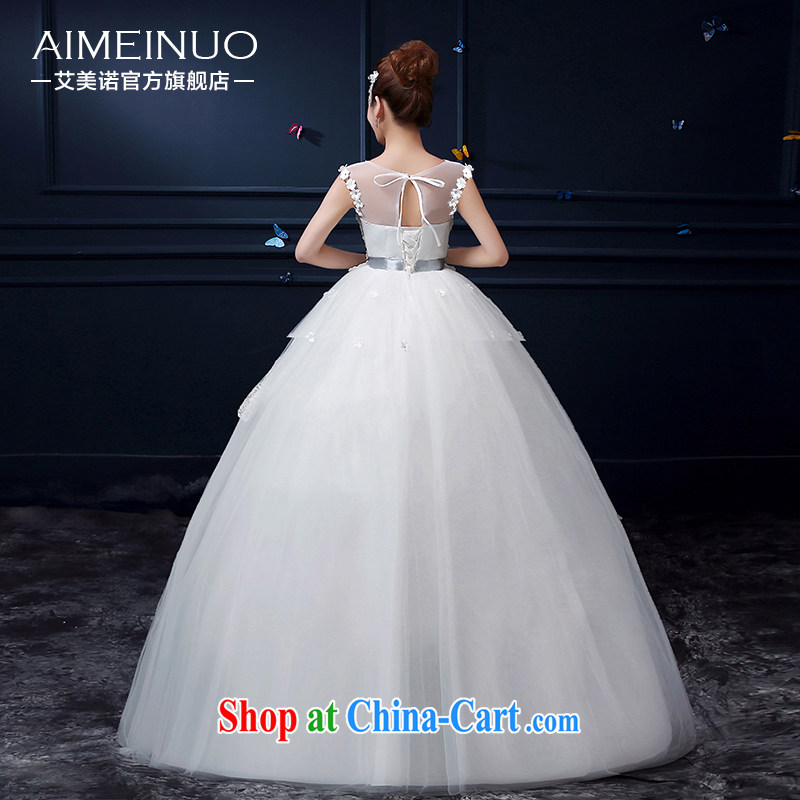 The United States, wedding summer 2015 new round-collar double-shoulder high waist manually flowers pregnant brides with Princess wedding A BH 15 94 white XXL (waist two feet 3), the United States (Imeinuo), and, on-line shopping