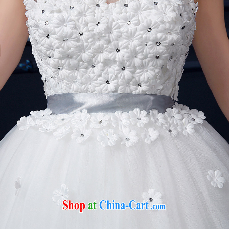 The United States, wedding summer 2015 new round-collar double-shoulder high waist manually flowers pregnant brides with Princess wedding A BH 15 94 white XXL (waist two feet 3), the United States (Imeinuo), and, on-line shopping