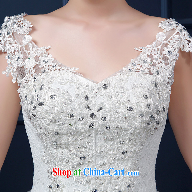 The United States, wedding dresses 2015 summer beauty V collar double-shoulder lace flowers Korean bridal graphics thin with Ruth back strap A BH 15 88 white XXL (waist two feet 3), the United States (Imeinuo), online shopping