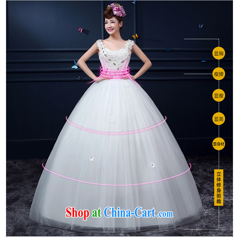 The United States, wedding summer 2015 new Korean bridal beauty V collar double-shoulder lace flowers Princess with yarn strap A BH 15 89 white XXL (waist two feet 3) pictures, price, brand platters! Elections are good character, the national distribution, so why buy now enjoy more preferential! Health