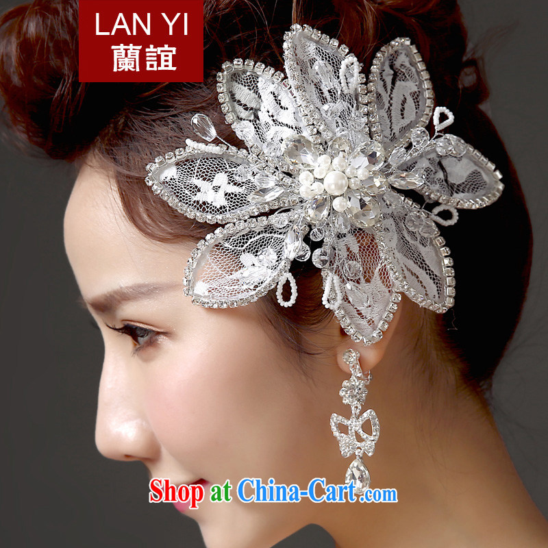 _Quakers_ estimated 2015 bridal wedding ceremony dress, 3-Piece Korean head-dress necklace earrings bridal wedding accessories accessories and ornaments