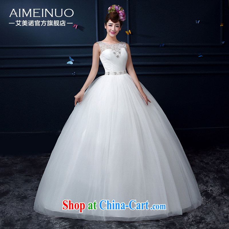 The United States, wedding dresses summer 2015 new Korean shoulders with bridal graphics thin the Field shoulder wedding wood drill with 15 A BH 90 white XXL (waist two feet 3), the US (Imeinuo), online shopping