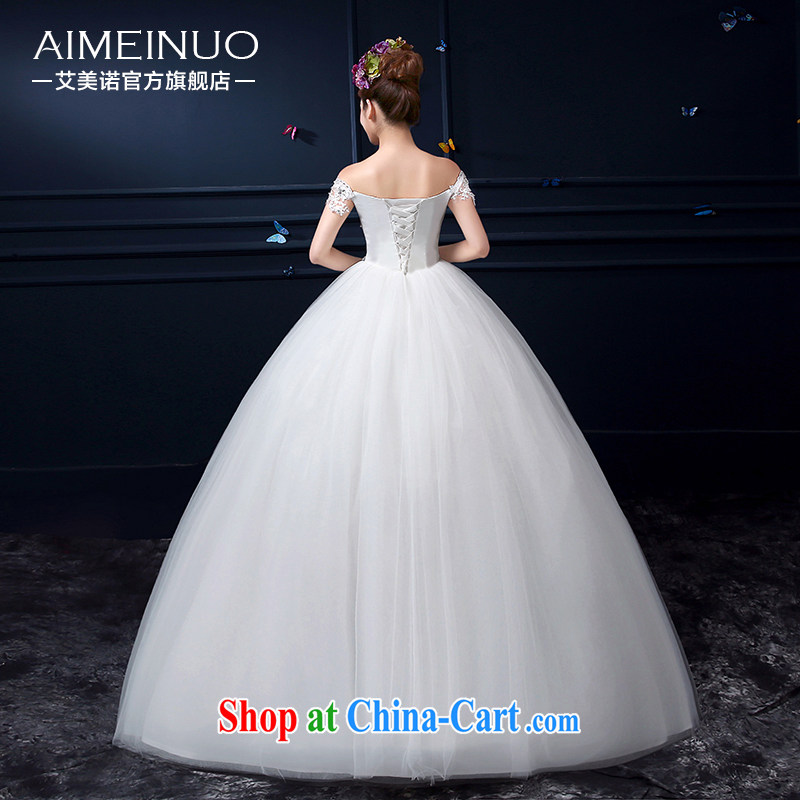 The United States, wedding dresses summer 2015 new bride Korean Beauty retro a shoulder with wedding band A BH 15 91 white XXL (waist two feet 3) and the US (Imeinuo), online shopping