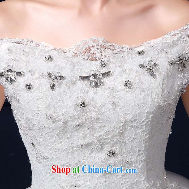 The United States, wedding dresses summer 2015 new bride Korean Beauty retro a shoulder with wedding band A BH 15 91 white XXL (waist two feet 3) and the US (Imeinuo), online shopping