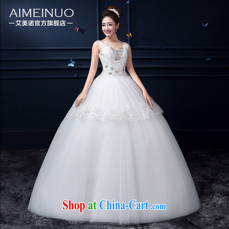 The United States, wedding dresses summer 2015 new Korean gauze shoulders with bridal graphics thin wedding lace flower parquet drill A BH 15 92 white XXL (waist two feet 3), the United States (Imeinuo), online shopping