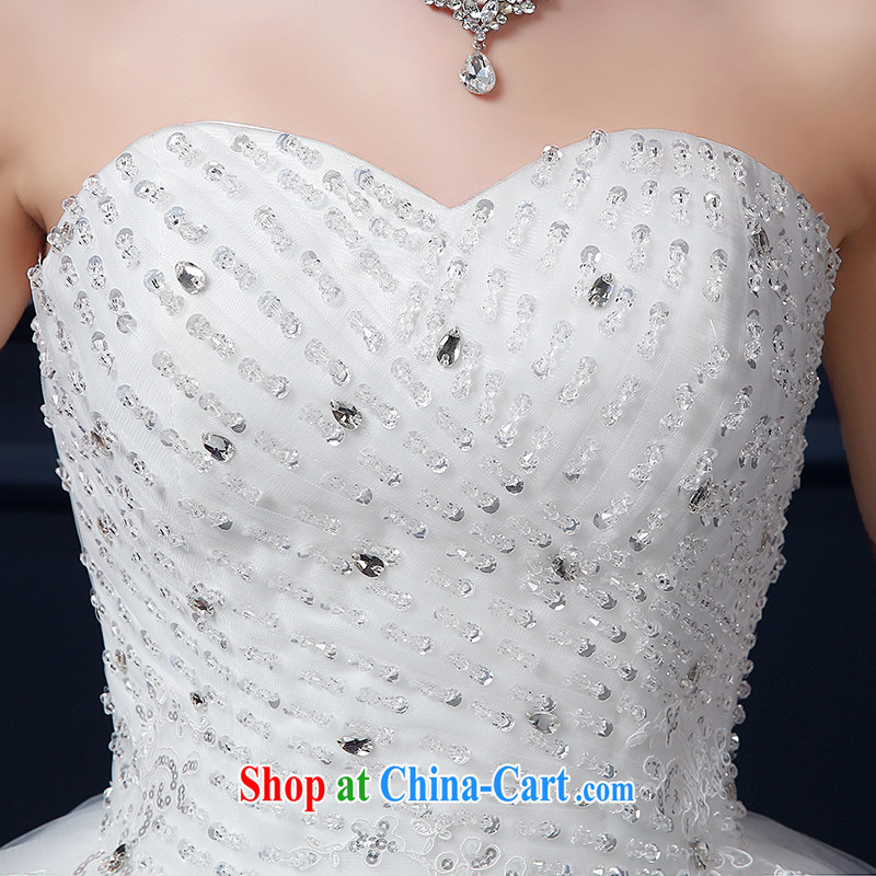 The United States, wedding dresses summer 2015 new Korean bridal heart wiped his chest and yarn sweet Princess beauty tie A BH 15 95 white XXL (waist two feet 3), the United States (Imeinuo), online shopping