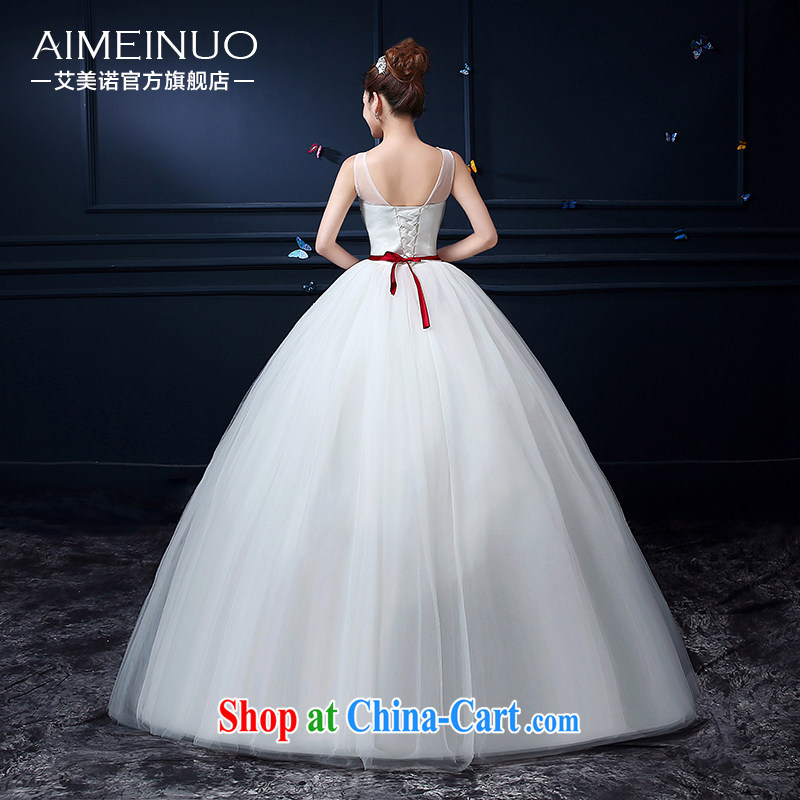 The United States, wedding 2015 new Korean brides marriage gauze lace shoulders lace flowers with beauty by straps A BH 15 97 white XXL (waist two feet 3) and the US (Imeinuo), online shopping