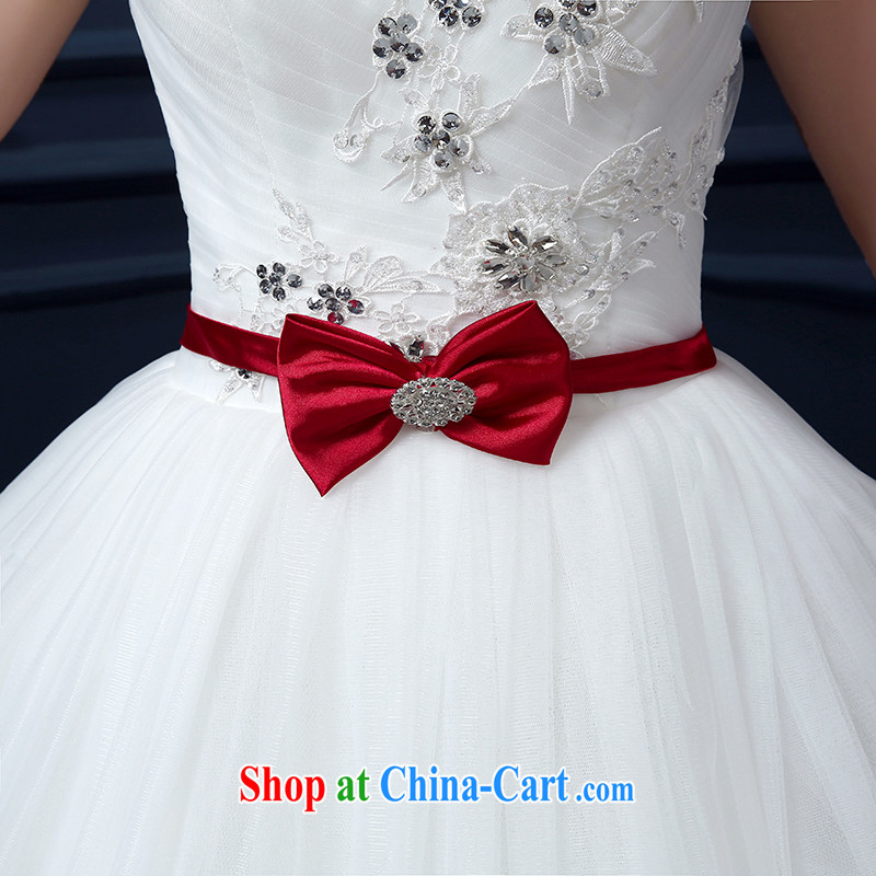 The United States, wedding 2015 new Korean brides marriage gauze lace shoulders lace flowers with beauty by straps A BH 15 97 white XXL (waist two feet 3) and the US (Imeinuo), online shopping