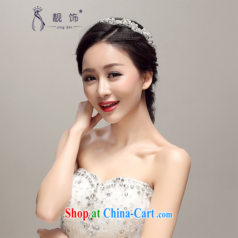 Beautiful ornaments 2015 new bridal headdress Korea-only American Pearl water drilling Crown wedding hair accessories wedding accessories in white, beautiful ornaments JinGSHi), and, on-line shopping