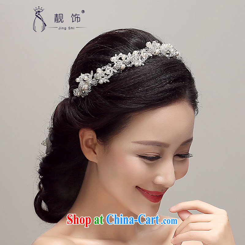 Beautiful ornaments 2015 new bridal headdress Korea-only American Pearl water drilling Crown wedding hair accessories wedding accessories in white, beautiful ornaments JinGSHi), and, on-line shopping
