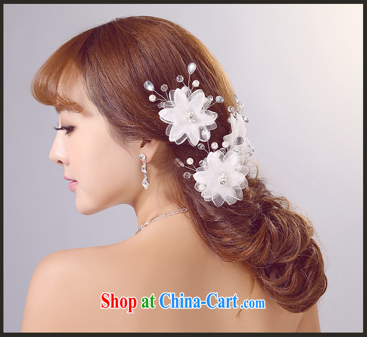 Ferrara 2015 New PIN bridal wedding head-dress and flower earrings necklace set white ornaments photo building shooting supplies and take 3 pictures, price, brand platters! Elections are good character, the national distribution, so why buy now enjoy more preferential! Health