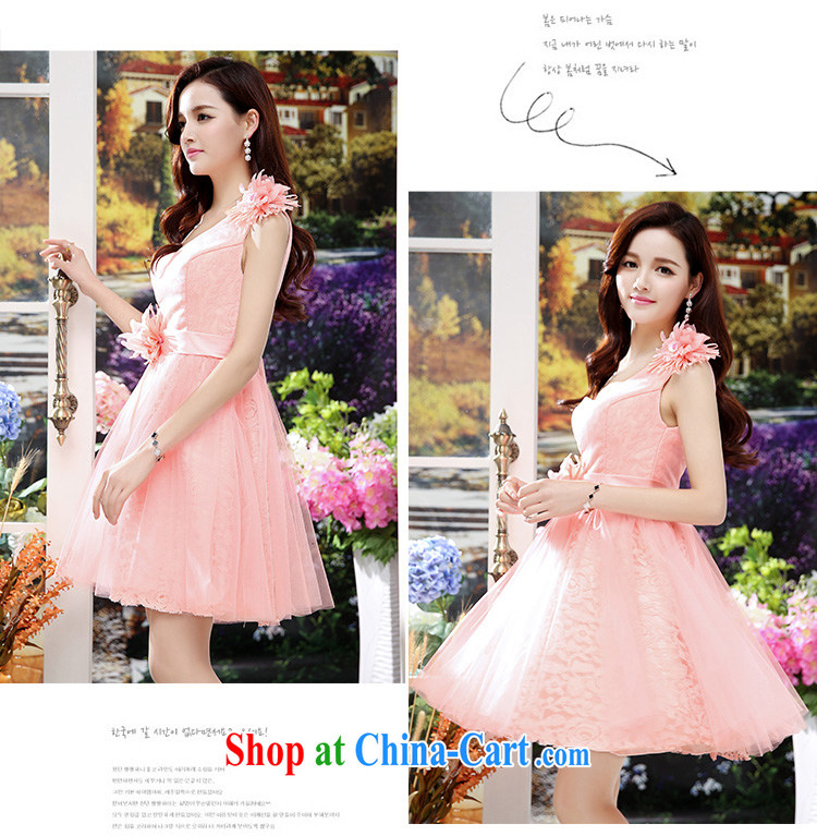 2015 summer new lady shaggy bare chest short wedding dresses skirts women shoulder sexy wedding apricot XL pictures, price, brand platters! Elections are good character, the national distribution, so why buy now enjoy more preferential! Health
