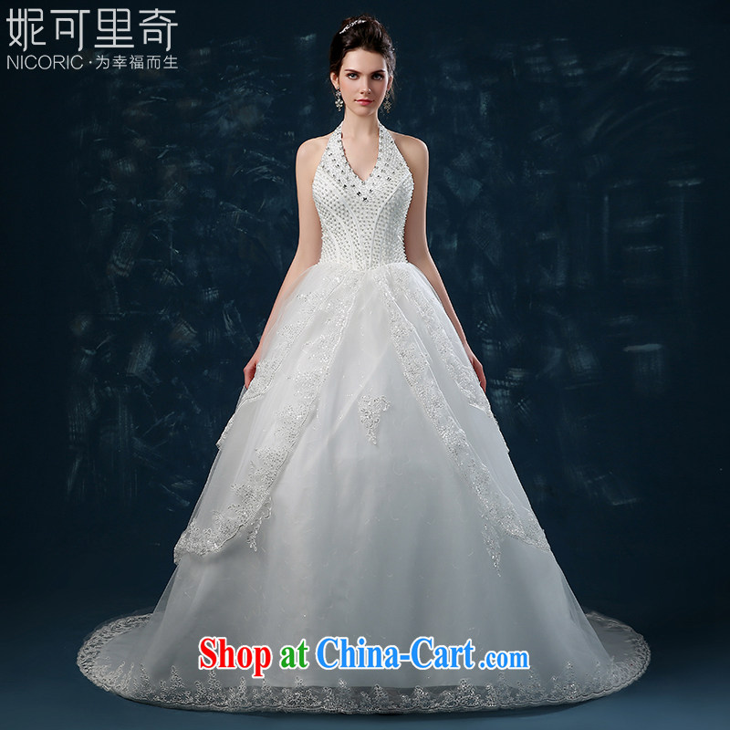 wedding dresses 2015 new summer bride-tail wedding Wedding Fashion is also wedding band high-end custom white S _3 - 5 Day Shipping_
