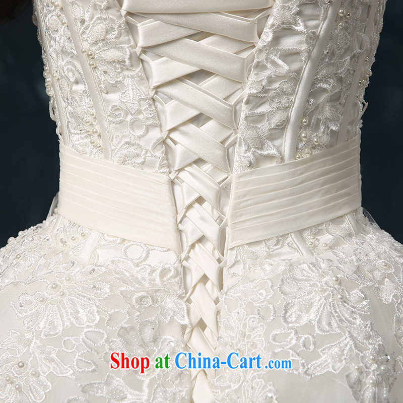 2015 new dual-shoulder V collar floral dress bridal toast serving long high-end bridesmaid clothing dresses summer white XXL (3 - 5 Day Shipping), Nicole Kidman (Nicole Richie), online shopping