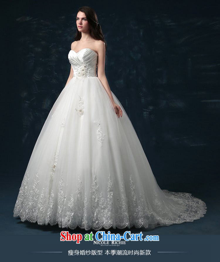 wedding dresses 2015 new summer wiped his chest bridal tail wedding tie flowers wedding dress high-end custom white XXL (3 - 5 day shipping) pictures, price, brand platters! Elections are good character, the national distribution, so why buy now enjoy more preferential! Health