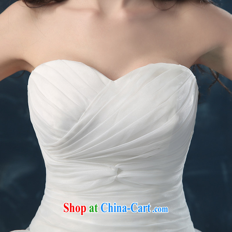 wedding dresses 2015 new summer to align the code wedding bride's bare chest strap wedding dress continental high-end shaggy dress white XXL (3 - 5 Day Shipping), Nicole Kidman (Nicole Richie), online shopping
