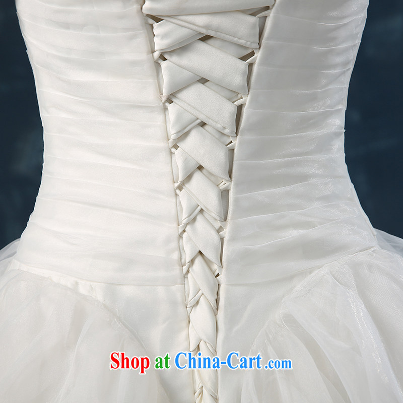 wedding dresses 2015 new summer to align the code wedding bride's bare chest strap wedding dress continental high-end shaggy dress white XXL (3 - 5 Day Shipping), Nicole Kidman (Nicole Richie), online shopping