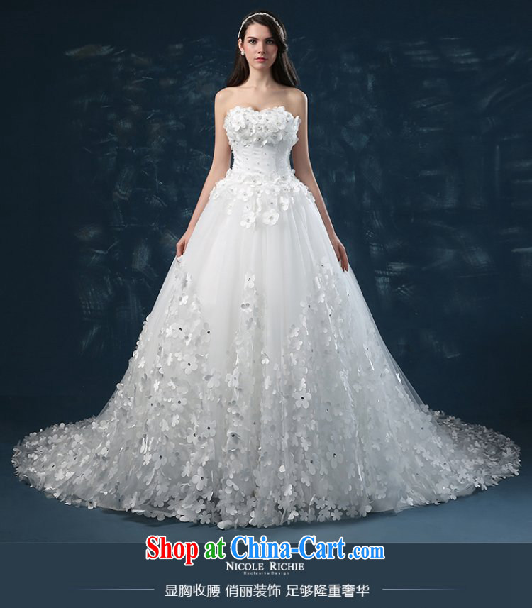 wedding dresses 2015 summer new erase chest flowers large tail bridal wedding high-end custom European tie-cultivating white XXL (3 - 5 day shipping) pictures, price, brand platters! Elections are good character, the national distribution, so why buy now enjoy more preferential! Health