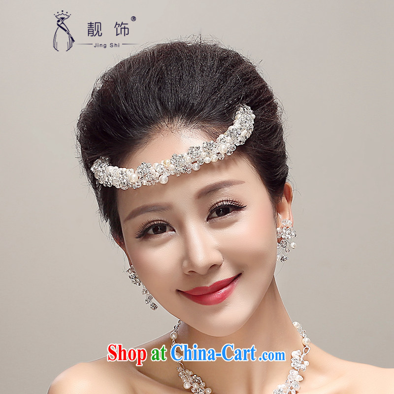 Thanks for trim manually New pearl water drilling bridal Crown hair clamp hair accessories necklaces earrings 3 piece white, beautiful ornaments JinGSHi), and, on-line shopping
