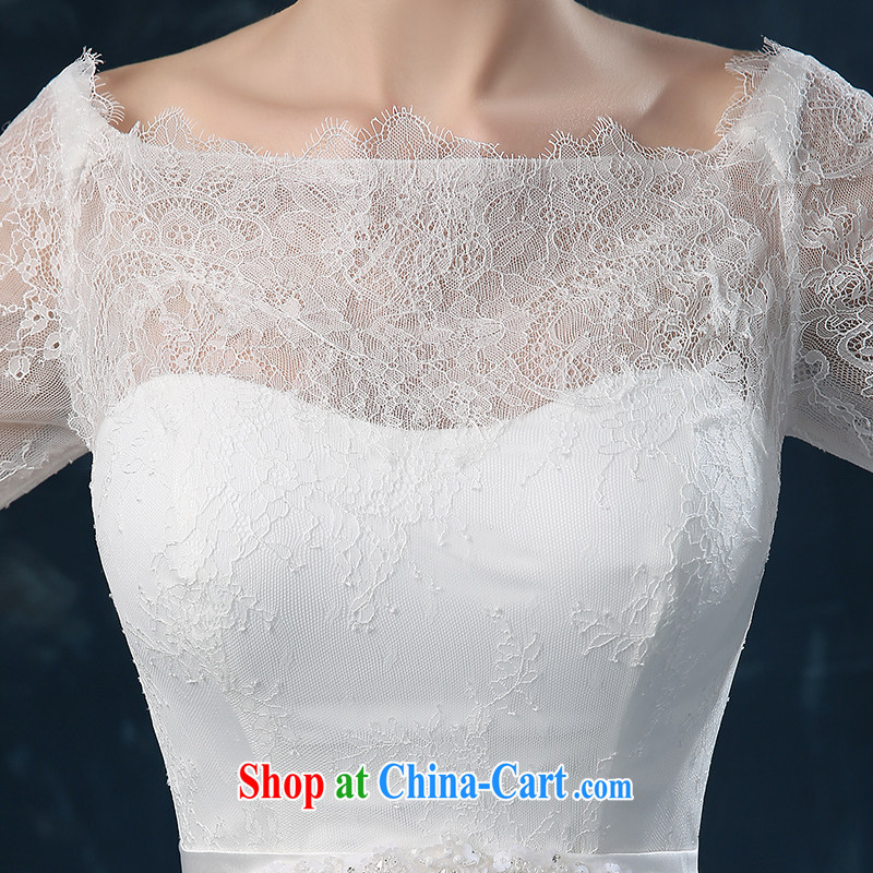 wedding dresses 2015 new summer bridal long-sleeved one shoulder wedding dresses with straps lace surrounded the code white XXL (3 - 5 Day Shipping), Nicole Kidman (Nicole Richie), online shopping