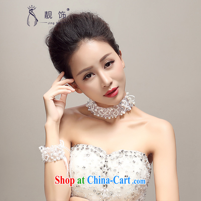Beautiful ornaments 2015 new Korean-style pearl necklaces bracelets bridal wedding accessories wedding dresses with white, beautiful ornaments JinGSHi), shopping on the Internet
