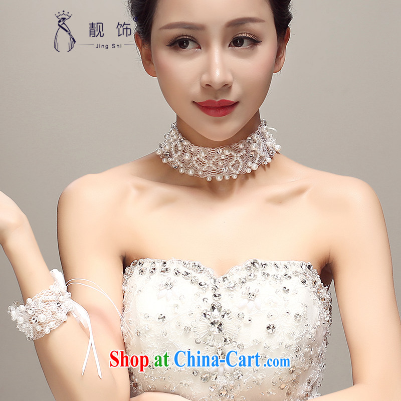 Beautiful ornaments 2015 new Korean-style pearl necklaces bracelets bridal wedding accessories wedding dresses with white, beautiful ornaments JinGSHi), shopping on the Internet