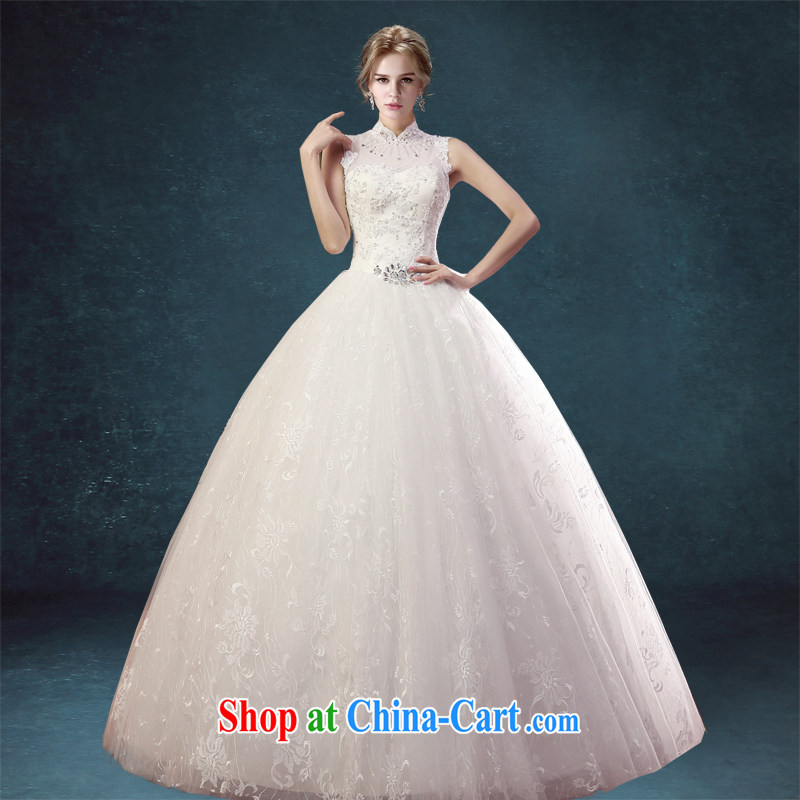 Connie crackdown new stylish Korean version, for package shoulder wedding dresses US-ROK beauty graphics thin straps with high collar lace white tailored final 7 days, Kou (JIAONI), and, on-line shopping