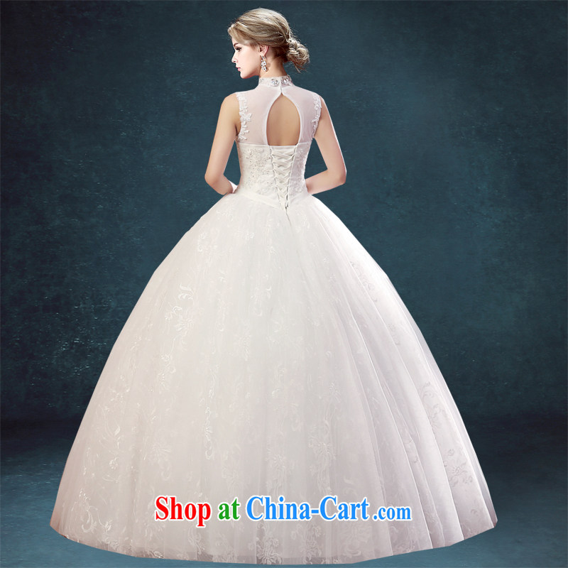 Connie crackdown new stylish Korean version, for package shoulder wedding dresses US-ROK beauty graphics thin straps with high collar lace white tailored final 7 days, Kou (JIAONI), and, on-line shopping