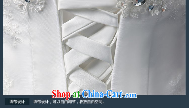 crowsfoot wedding 2015 new summer a shoulder-tail wedding-waist bridal wedding dress lace straps parquet drill white XXL (3 - 5 day shipping) pictures, price, brand platters! Elections are good character, the national distribution, so why buy now enjoy more preferential! Health