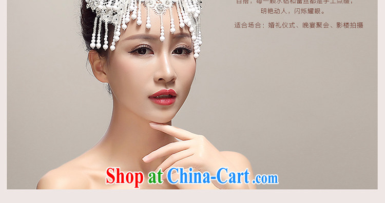 Beautiful ornaments 2015 new Japan-ROK bridal head-dress lace beaded head-dress wedding dresses accessories photo building supplies white pictures, price, brand platters! Elections are good character, the national distribution, so why buy now enjoy more preferential! Health