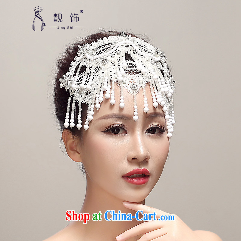 Beautiful ornaments 2015 new, Japan, and South Korea bridal head-dress lace beaded head-dress wedding dresses accessories shadow building supplies white, beautiful ornaments JinGSHi), online shopping