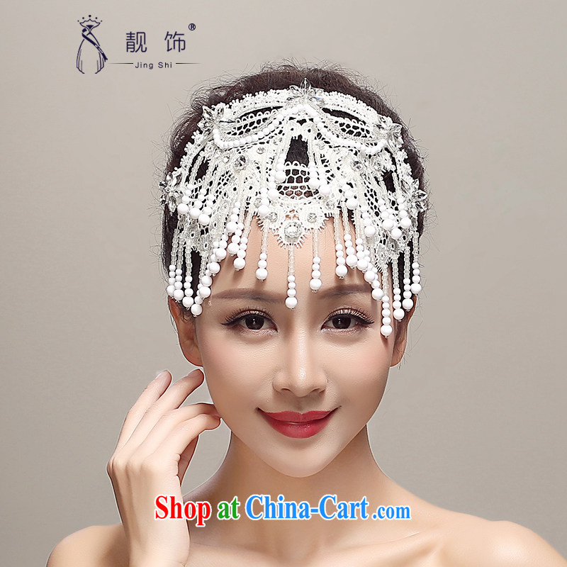 Beautiful ornaments 2015 new, Japan, and South Korea bridal head-dress lace beaded head-dress wedding dresses accessories shadow building supplies white, beautiful ornaments JinGSHi), online shopping