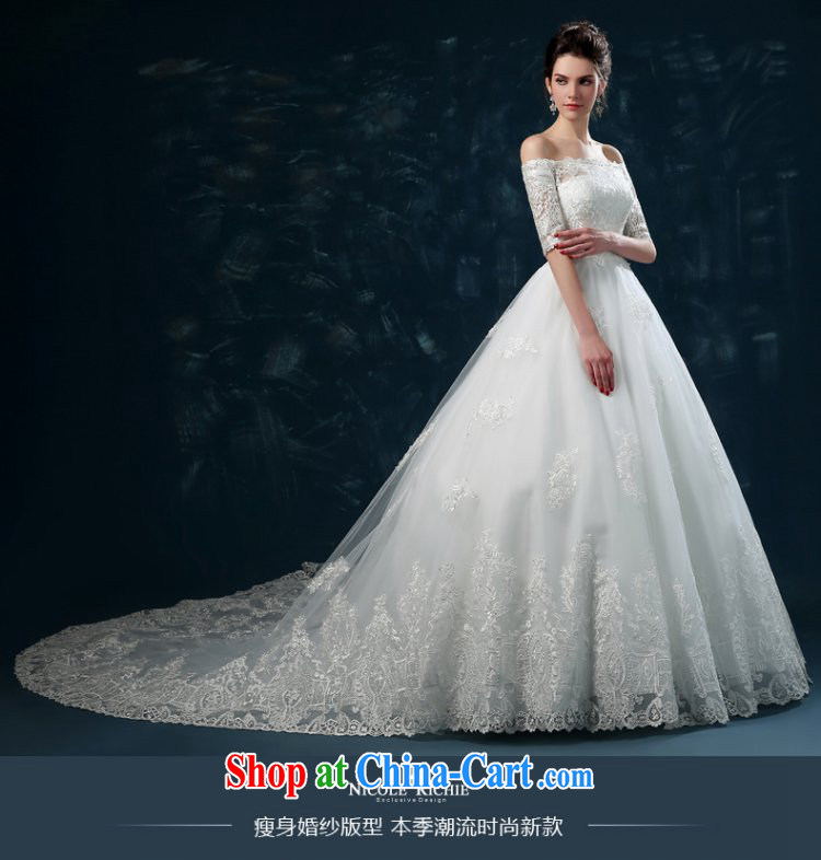 2015 new wedding dresses summer brides field shoulder wedding tail lace wedding long-sleeved cultivating straps wedding white XXL (3 - 5 day shipping) pictures, price, brand platters! Elections are good character, the national distribution, so why buy now enjoy more preferential! Health
