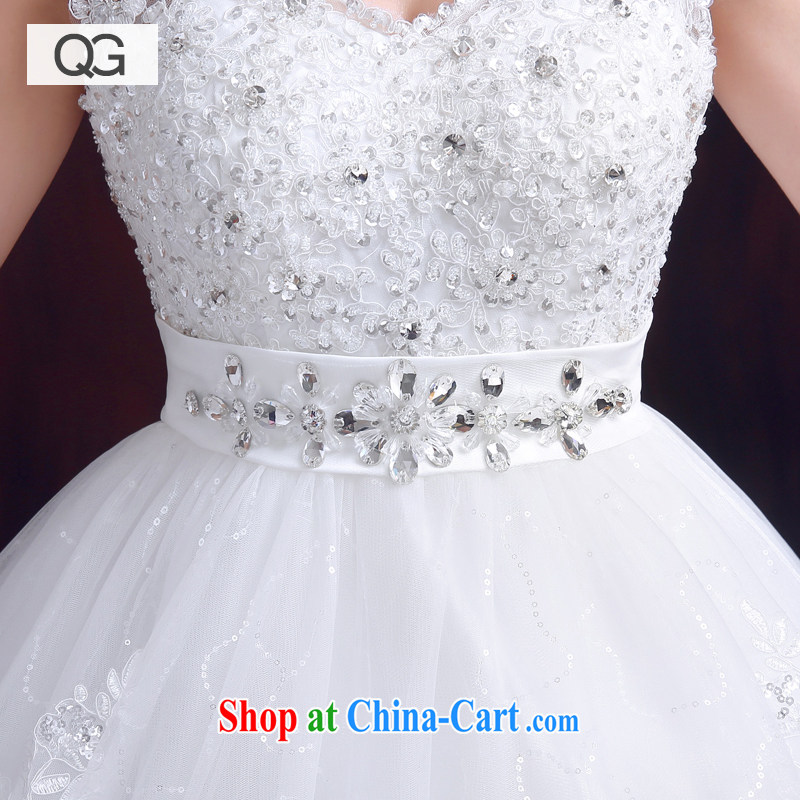 wedding dresses 2015 summer new bride's shoulders with high-waist pregnant wedding white XXL, dumping the woman, shopping on the Internet