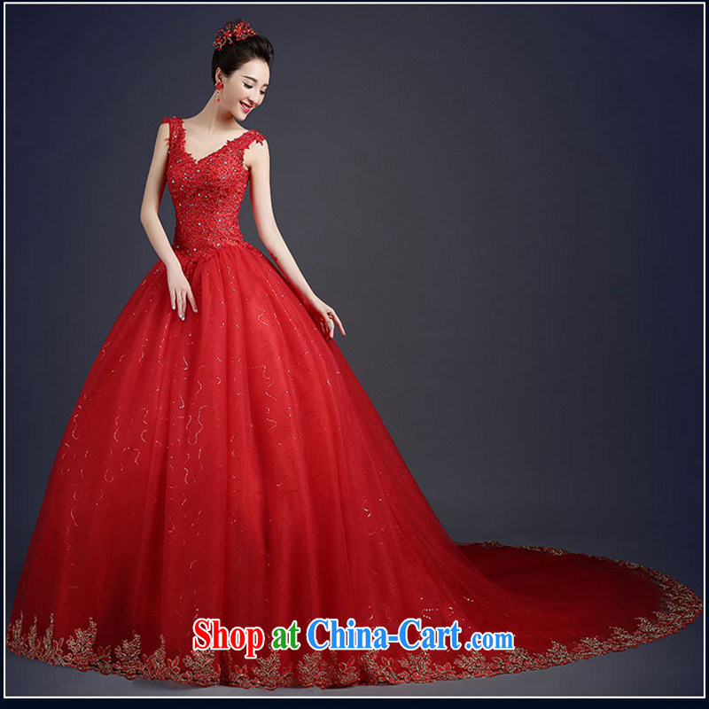 wedding dresses 2015 new spring, red wedding dresses summer long-tail alignment to a field double-shoulder Korean Beauty parquet drill red-tail, the 3-piece set size do not return is not-for-so Balaam, and shopping on the Internet