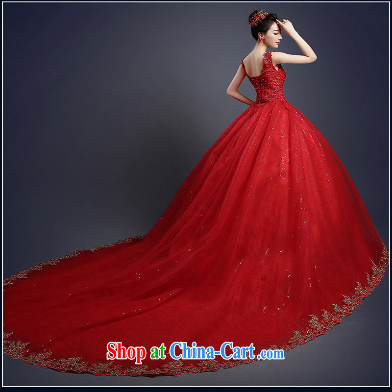 wedding dresses 2015 new spring, red wedding dresses summer long-tail alignment to a field double-shoulder Korean Beauty parquet drill red-tail, the 3-piece set size do not return is not-for-so Balaam, and shopping on the Internet