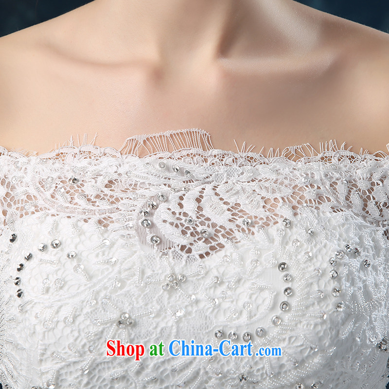 wedding dresses 2015 new summer tail wedding a Field shoulder long-sleeved beauty bridal wedding, tied with a white XXL (3 - 5 Day Shipping), Nicole Kidman (Nicole Richie), online shopping