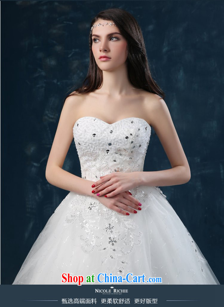 wedding dresses 2015 new summer fashion Korean bridal wiped his chest parquet drill wedding tail beauty wedding dresses tied with white XXL (3 - 5 day shipping) pictures, price, brand platters! Elections are good character, the national distribution, so why buy now enjoy more preferential! Health