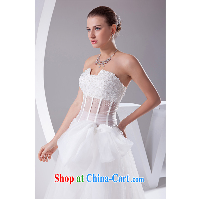 The beautiful yarn new, sense of perspective with heydays marriage a direct made 2015 Korea-bound beauty with Pearl lace A with graphics thin wedding dresses white can be customized, beautiful yarn (nameilisha), online shopping