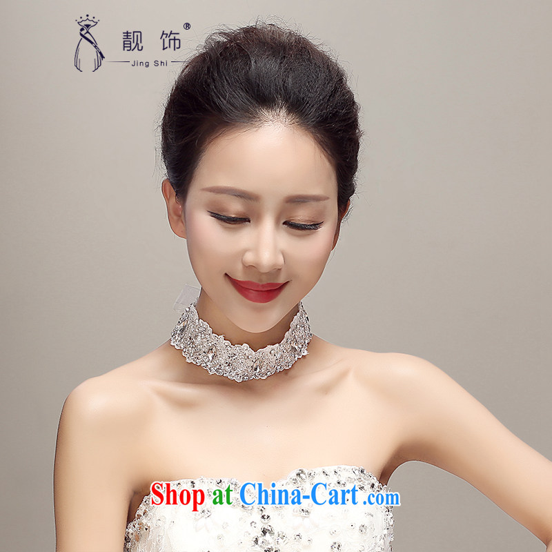 Beautiful ornaments 2015 new Japan, and the ROK lace inserts drill with two necklaces with bridal jewelry wedding dresses with white, beautiful ornaments JinGSHi), shopping on the Internet