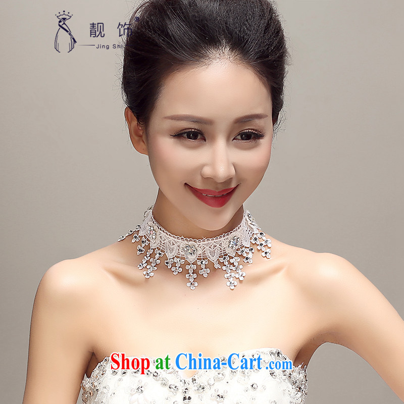 Beautiful ornaments 2015 new, Japan, and South Korea lace diamond jewelry and necklaces bridal wedding dresses accessories wedding supplies white, beautiful ornaments JinGSHi), shopping on the Internet