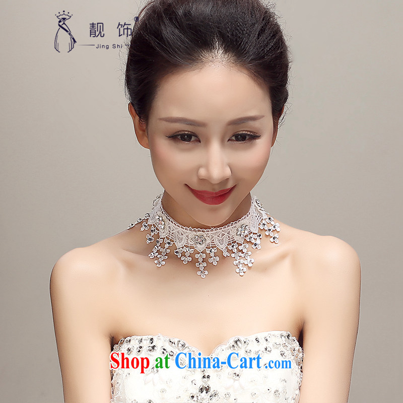 Beautiful ornaments 2015 new, Japan, and South Korea lace diamond jewelry and necklaces bridal wedding dresses accessories wedding supplies white, beautiful ornaments JinGSHi), shopping on the Internet