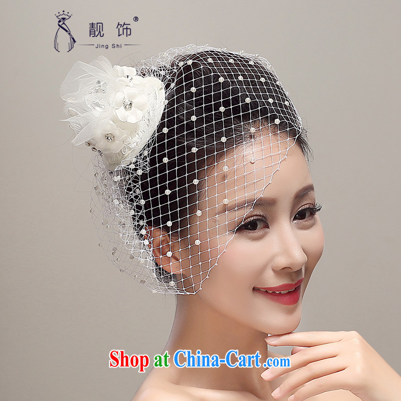 Beautiful ornaments 2015 New pearl Web yarn head-dress hat bridal wedding supplies wedding dresses with white, beautiful ornaments JinGSHi), online shopping