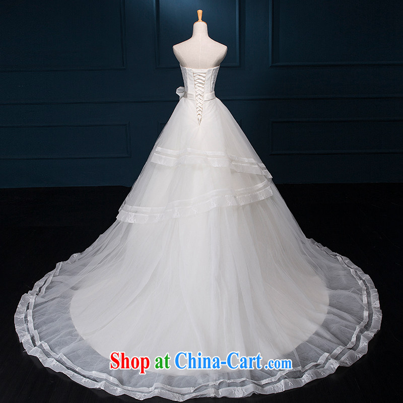 It is not the JUSERE high-end wedding dresses Korean wiped his chest bow-tie little princess beauty graphics thin wedding bridal wedding dress with small tail dress with white tailored, it is not set, online shopping